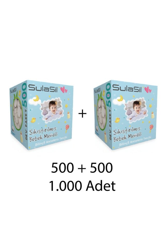 Sıkıştırılmış Bebek Mendili 1000 Adet